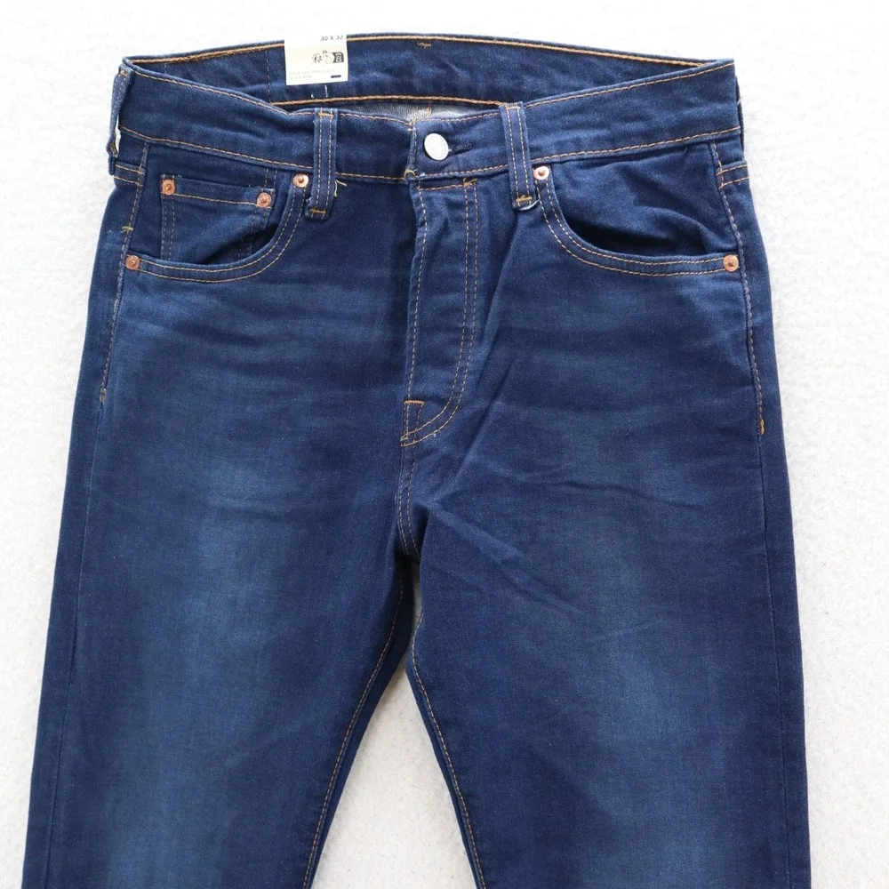 Levis 501 Jeans Mens 30x32 Blue Original Button Fly Stretch Denim Grunge 90s Y2K